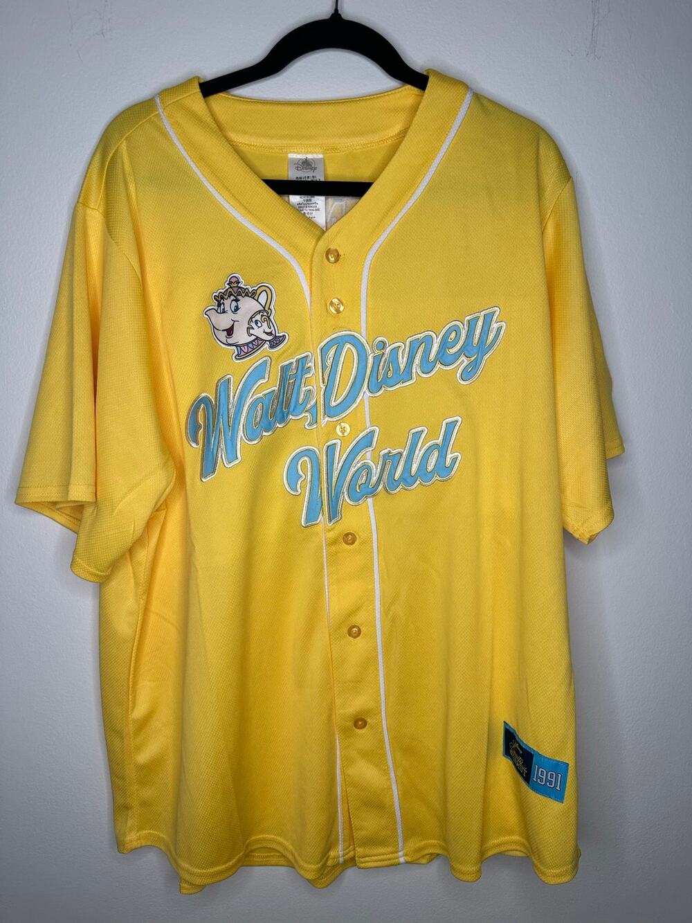 Disney Parks Belle Beauty and the Beast Yellow Baseball Jersey